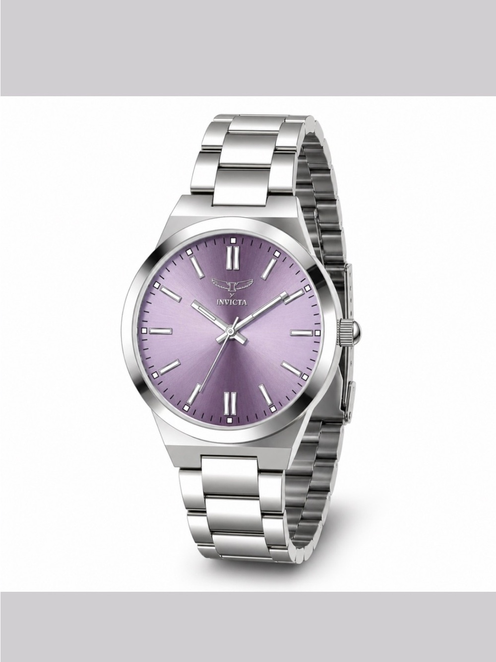 Invicta Celestial 69058 Women’s Silver Bracelet Watch with Purple Face NIB